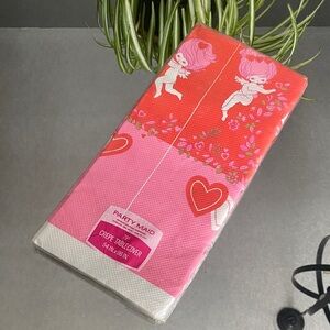 Vintage 70s American Greetings Valentine's Day "Party Maid"  paper tablecover